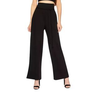 NEW Susana Monaco High Waist Tie Front Pants in Dark Gray Small